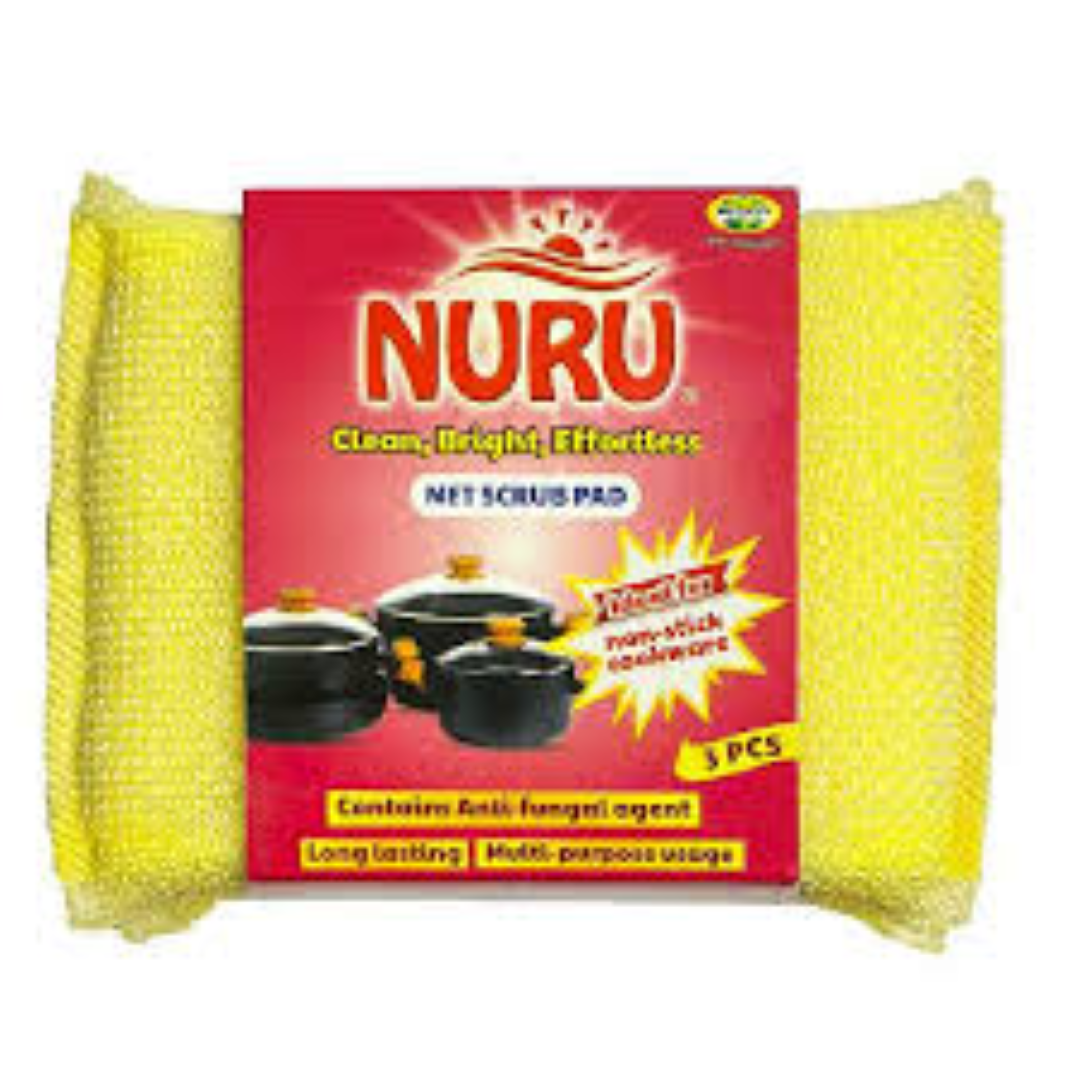 NURU NET SCRUB PAD 3PCS 